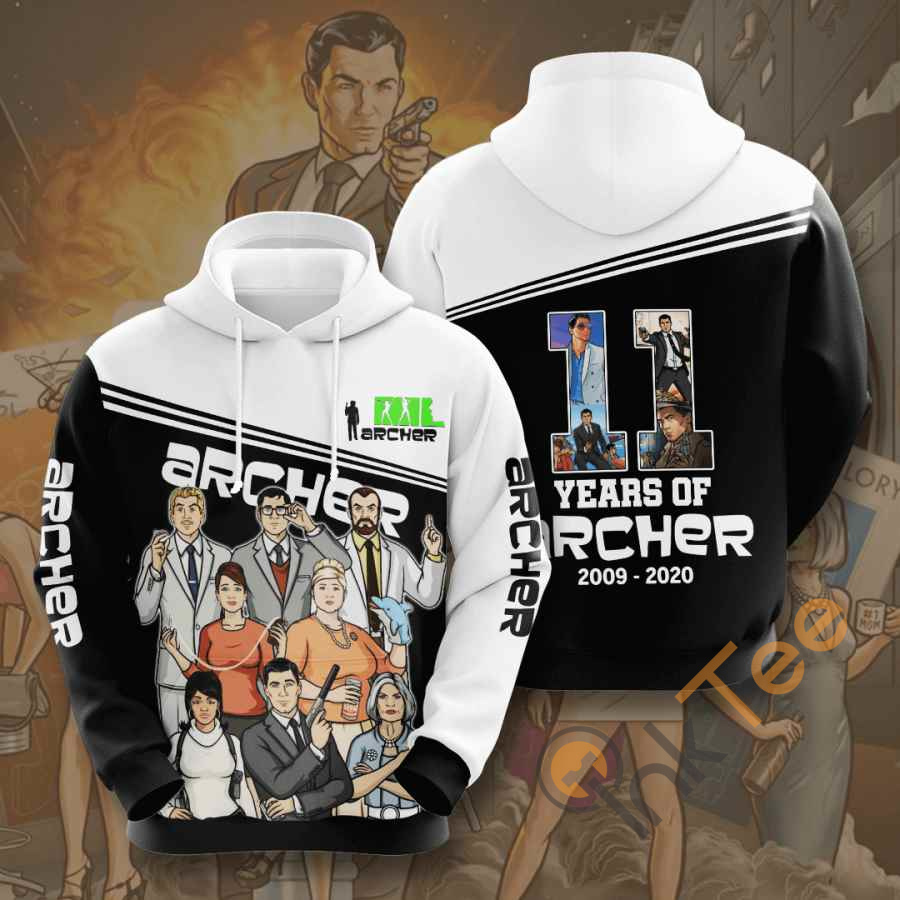 Movie Archer Usa Hoodie 3D 2 Movie Archer Usa Hoodie 3D