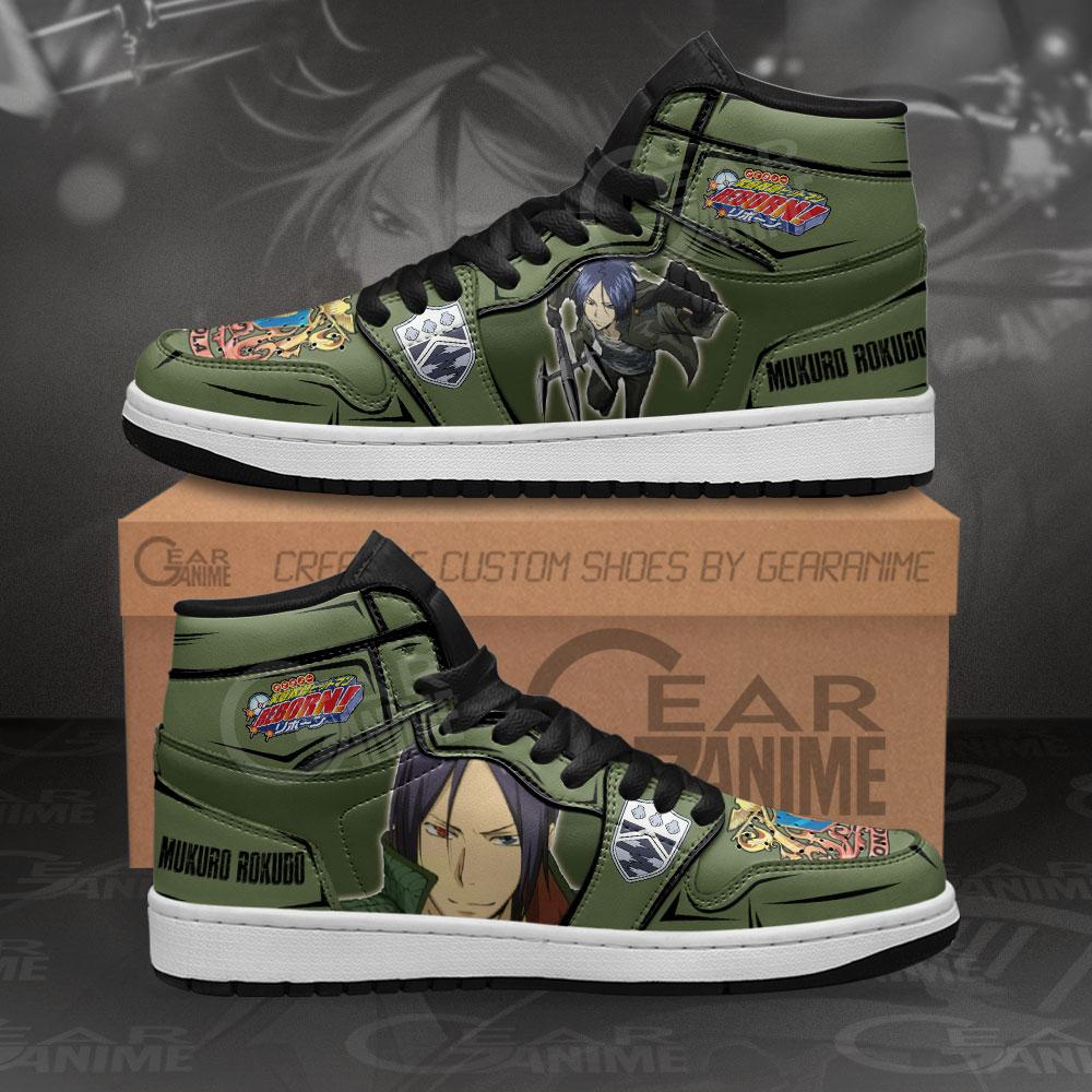 Mukuro Rokudo Sneakers Reborn Custom Anime Air Jordan Shoes