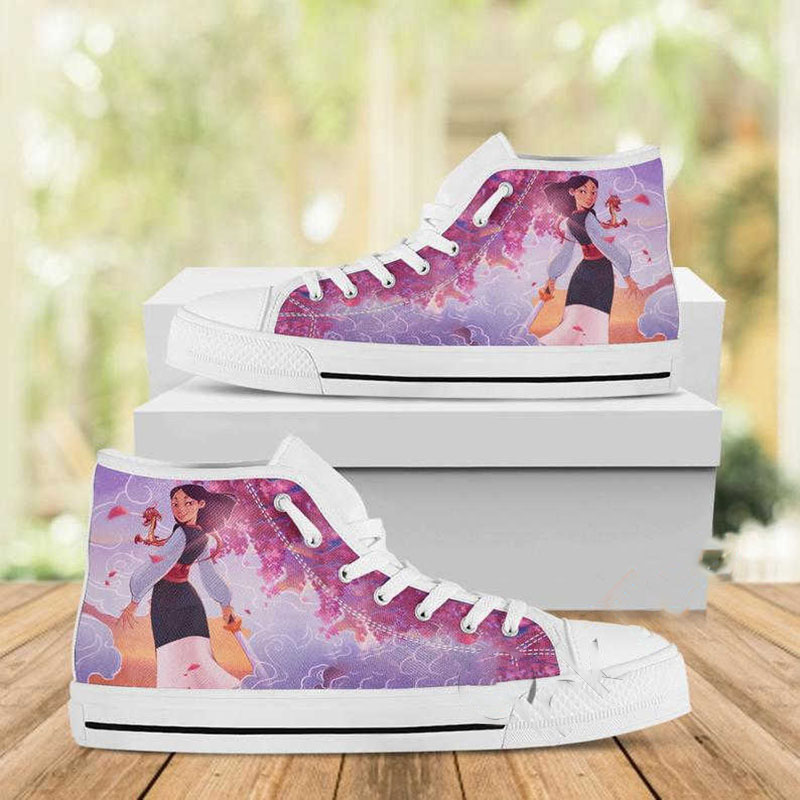 Mulan Custom Cartoon’s With Image Disney Princess Wold High Top Shoes