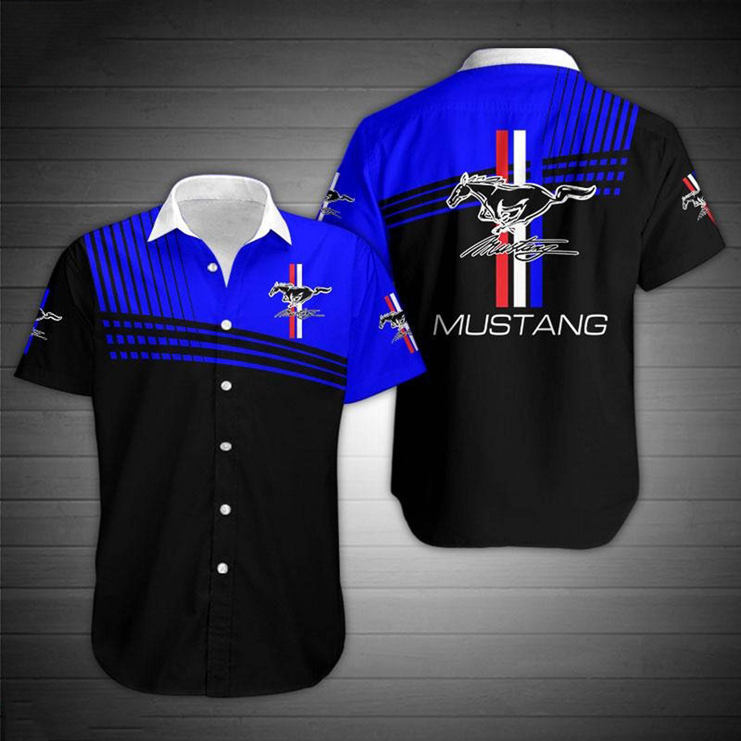 Mustang Summer Fashion Short Sleeve Gifts For Those You Love Hawaiian shirts