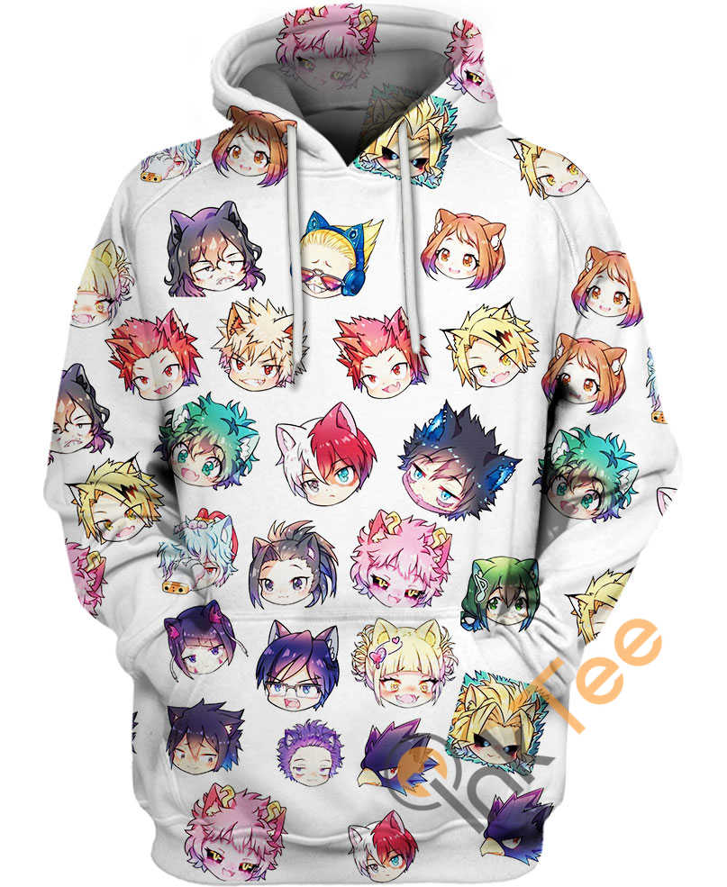 My Hero Academia Pattern Face Hoodie 3D