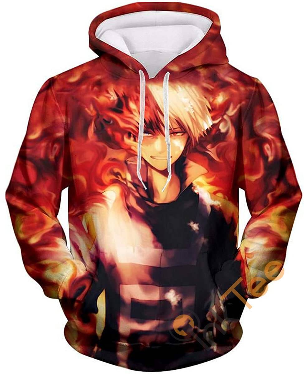 My Hero Academia Print Pullover With Front Pocket Hoodie 3D