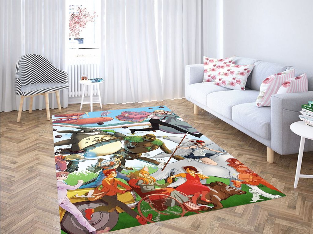 My Neighbor Totoro And Ghibli Living Room Modern Carpet Rug 2 My Neighbor Totoro And Ghibli Living Room Modern Carpet Rug