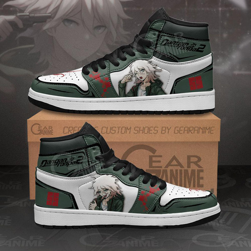 Nagito Komaeda Sneakers Dangan Ronpa Custom Anime Air Jordan Shoes