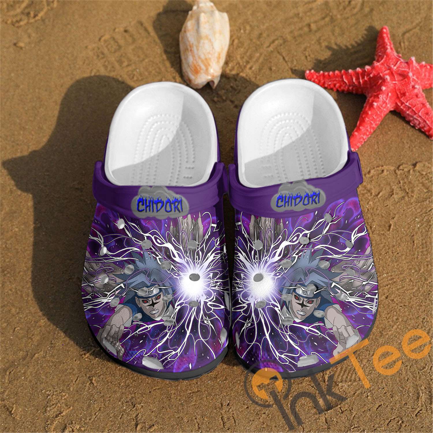 Naruto Blazing Sasuke Chidori Custom Style Crocs Clog Shoes 14 Naruto Blazing Sasuke Chidori Custom Style Crocs Clog Shoes