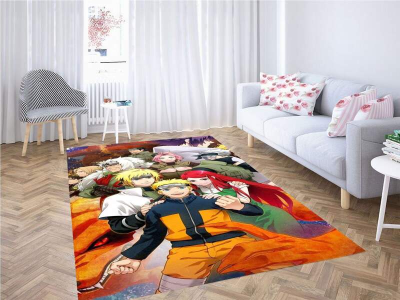 Naruto Fanart With All Characters Carpet Rug 2 Naruto Fanart With All Characters Carpet Rug