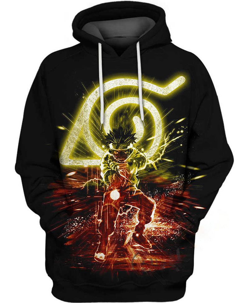 Naruto Hidden Leaf Hoodie 3D 6 Naruto Hidden Leaf Hoodie 3D