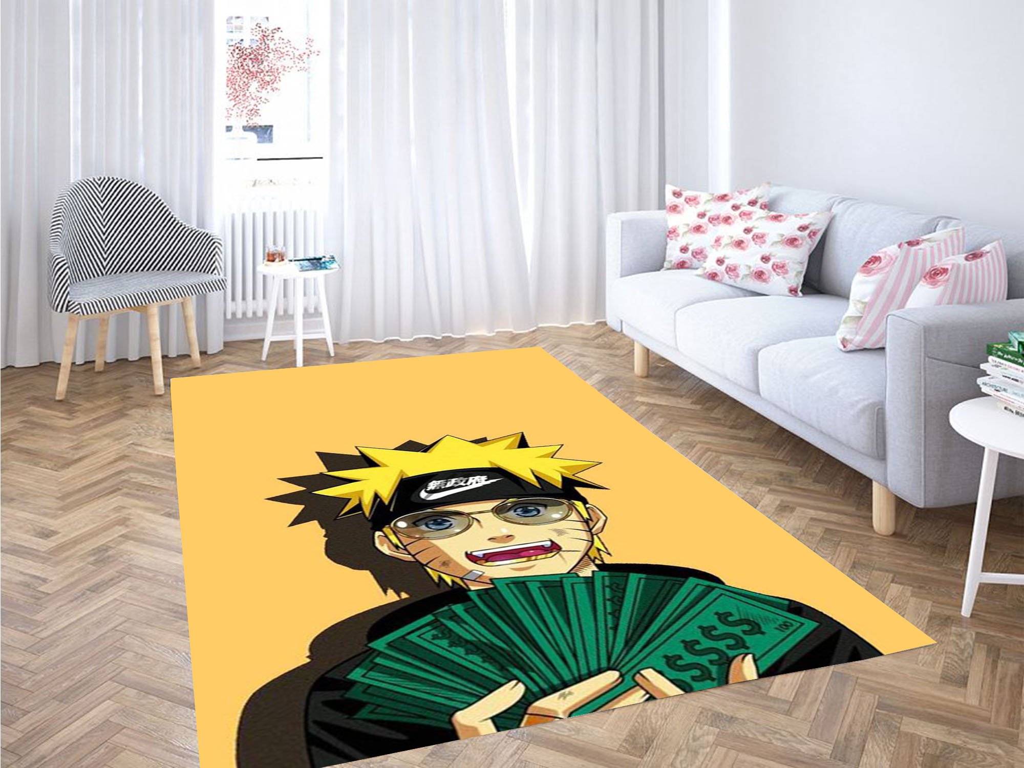 Naruto Money Wallpaper Carpet Rug