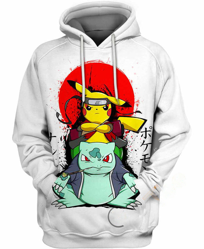 Naruto Pikachu Hoodie 3D