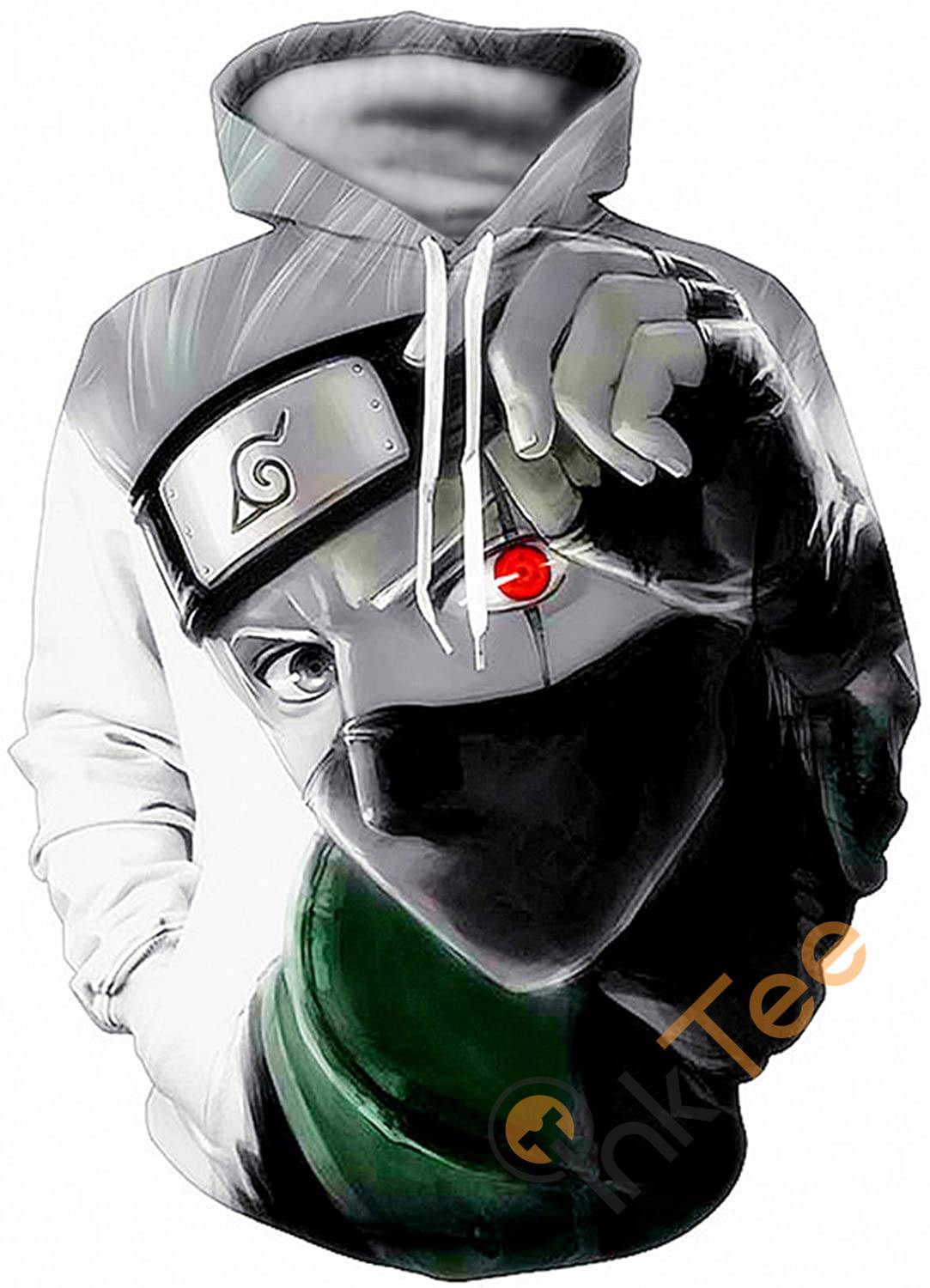 Naruto Print Pullover With Front Pocket Hoodie 3D 2 Naruto Print Pullover With Front Pocket Hoodie 3D