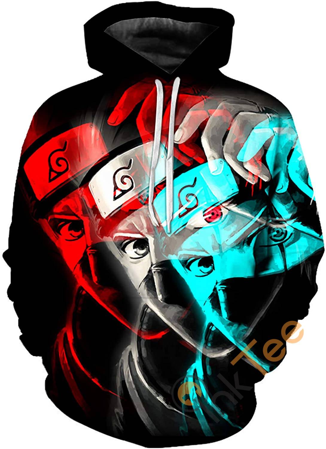 Naruto Print Pullover With Front Pocket Hoodie 3D 7 Naruto Print Pullover With Front Pocket Hoodie 3D