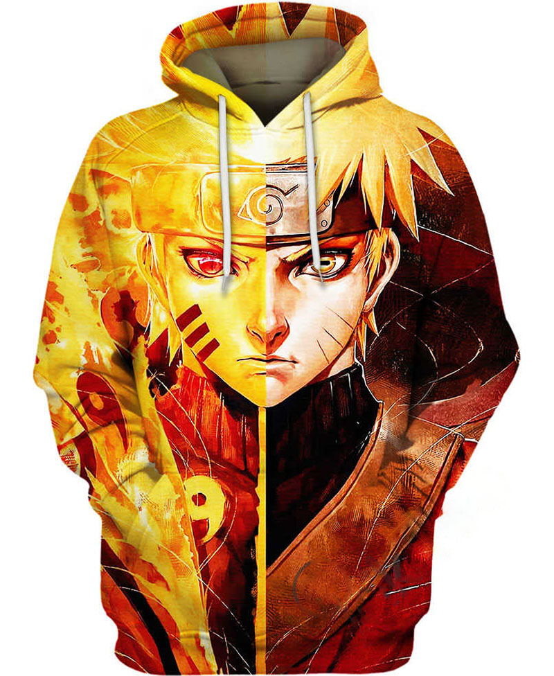 Naruto Sage Mode Split Hoodie 3D