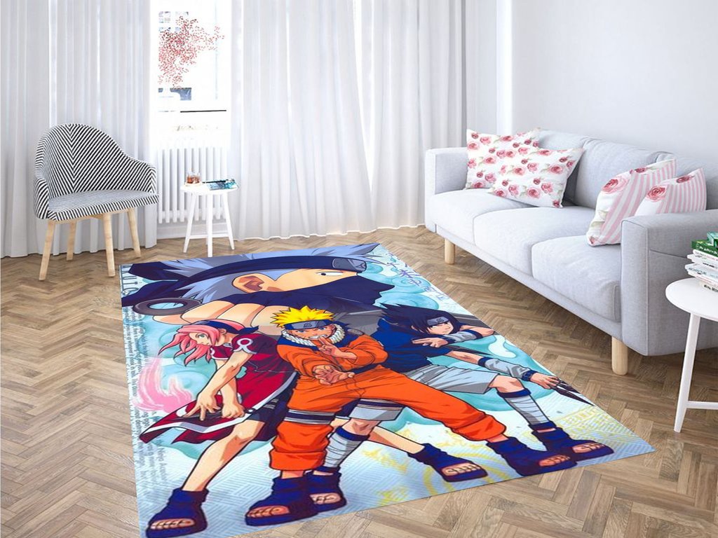 Naruto Sasuke Sakura Wallpaper Living Room Modern Carpet Rug