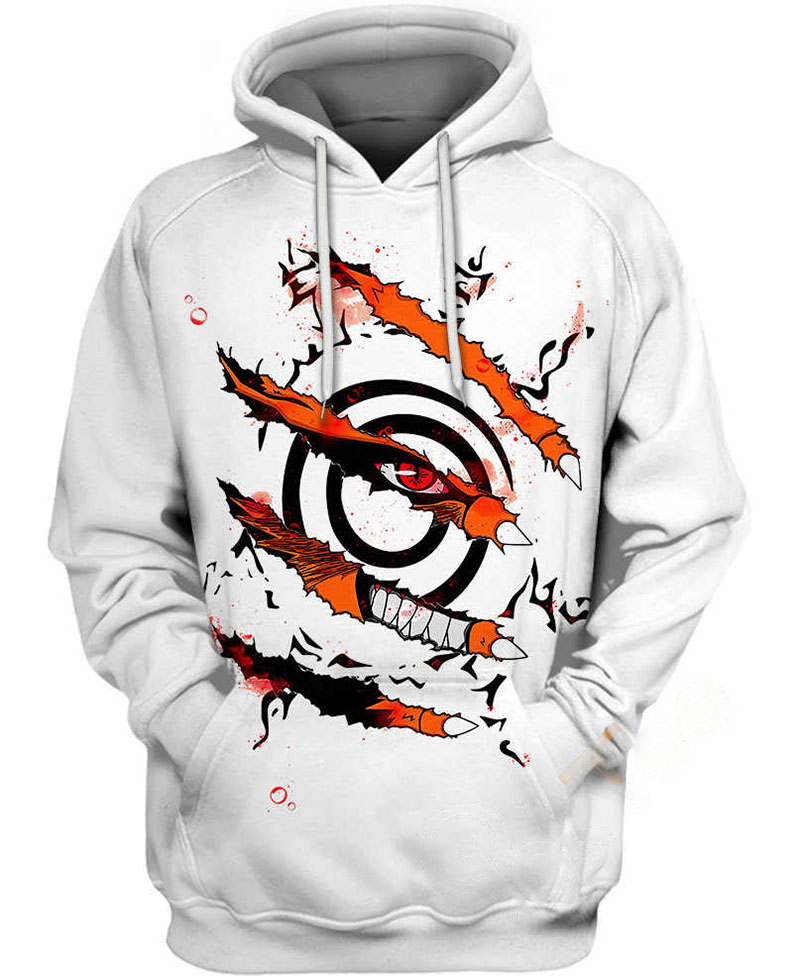 Naruto Seal Transparent Hoodie 3D