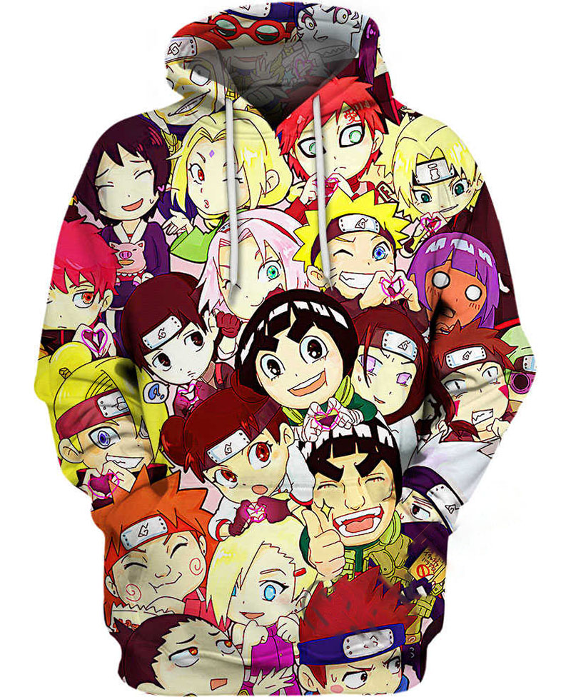 Naruto Shippuden Family Hoodie 3D 2 Naruto Shippuden Family Hoodie 3D