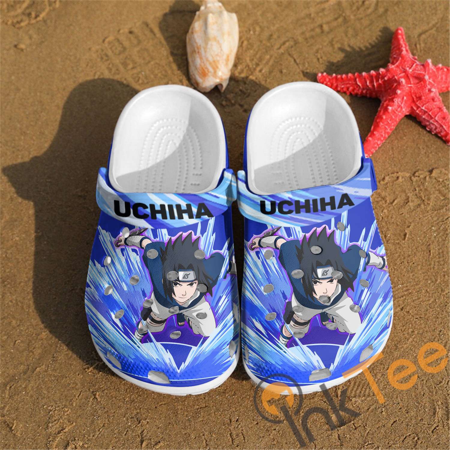 Naruto Uchiha Sasuke Anime Style Crocs Clog Shoes