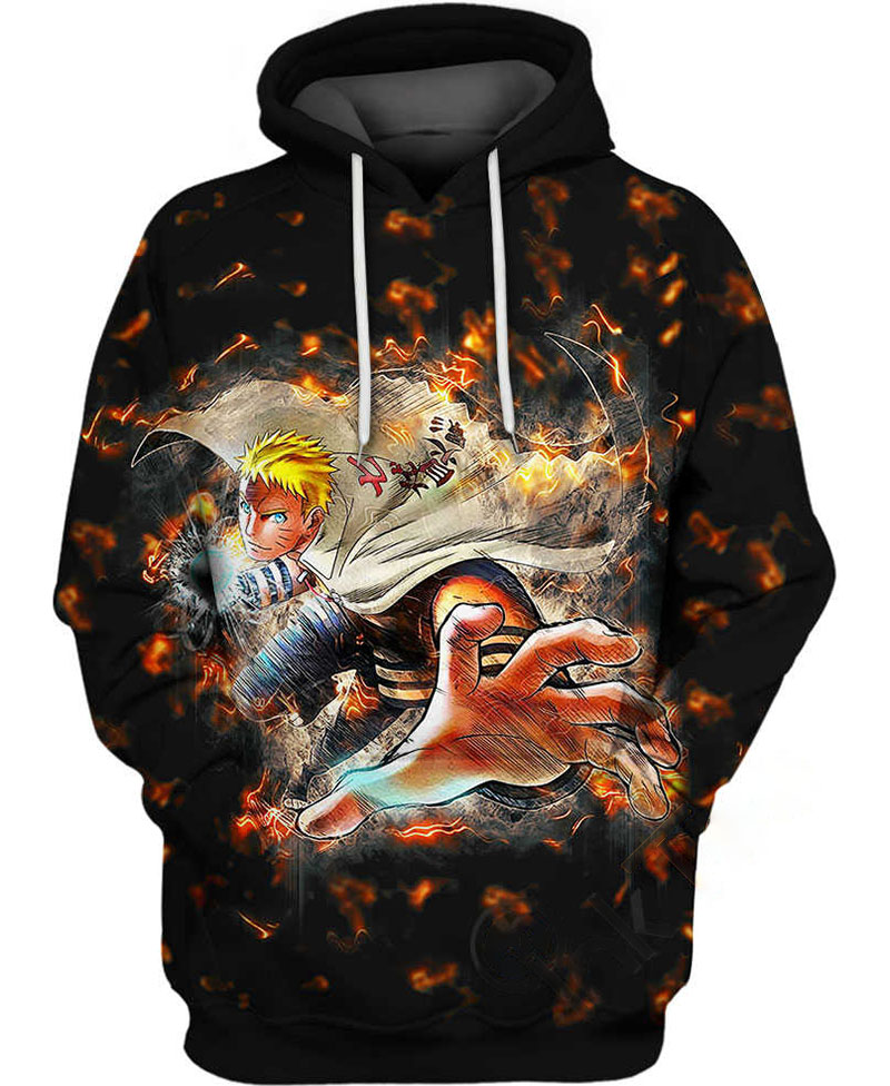 Naruto Unpredictable Hoodie 3D 1 Naruto Unpredictable Hoodie 3D