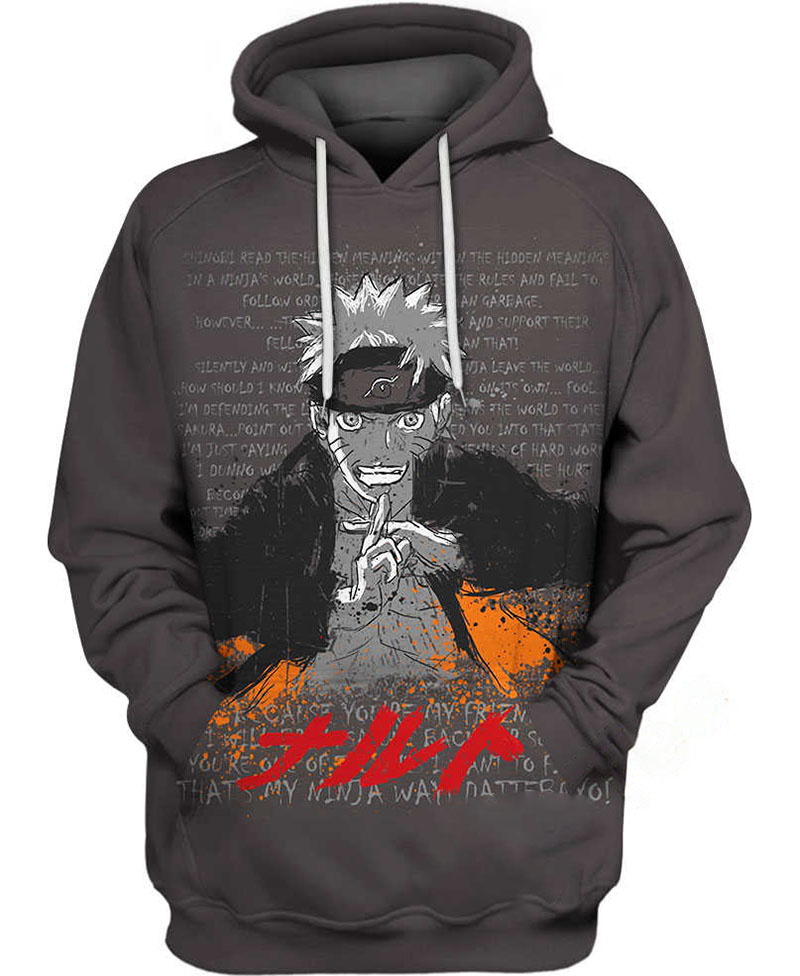 Naruto Uzumaki Jutsu Hoodie 3D