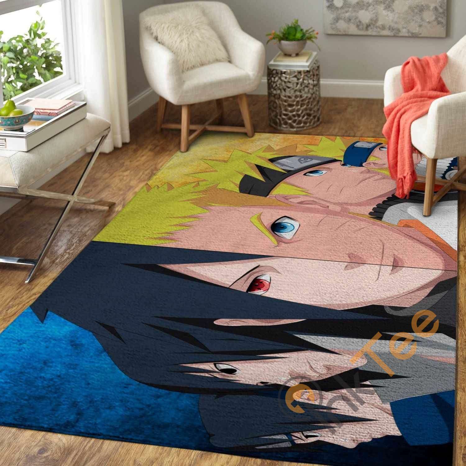 Naruto Vs Sasuke Area Rug 2 Naruto Vs Sasuke Area Rug