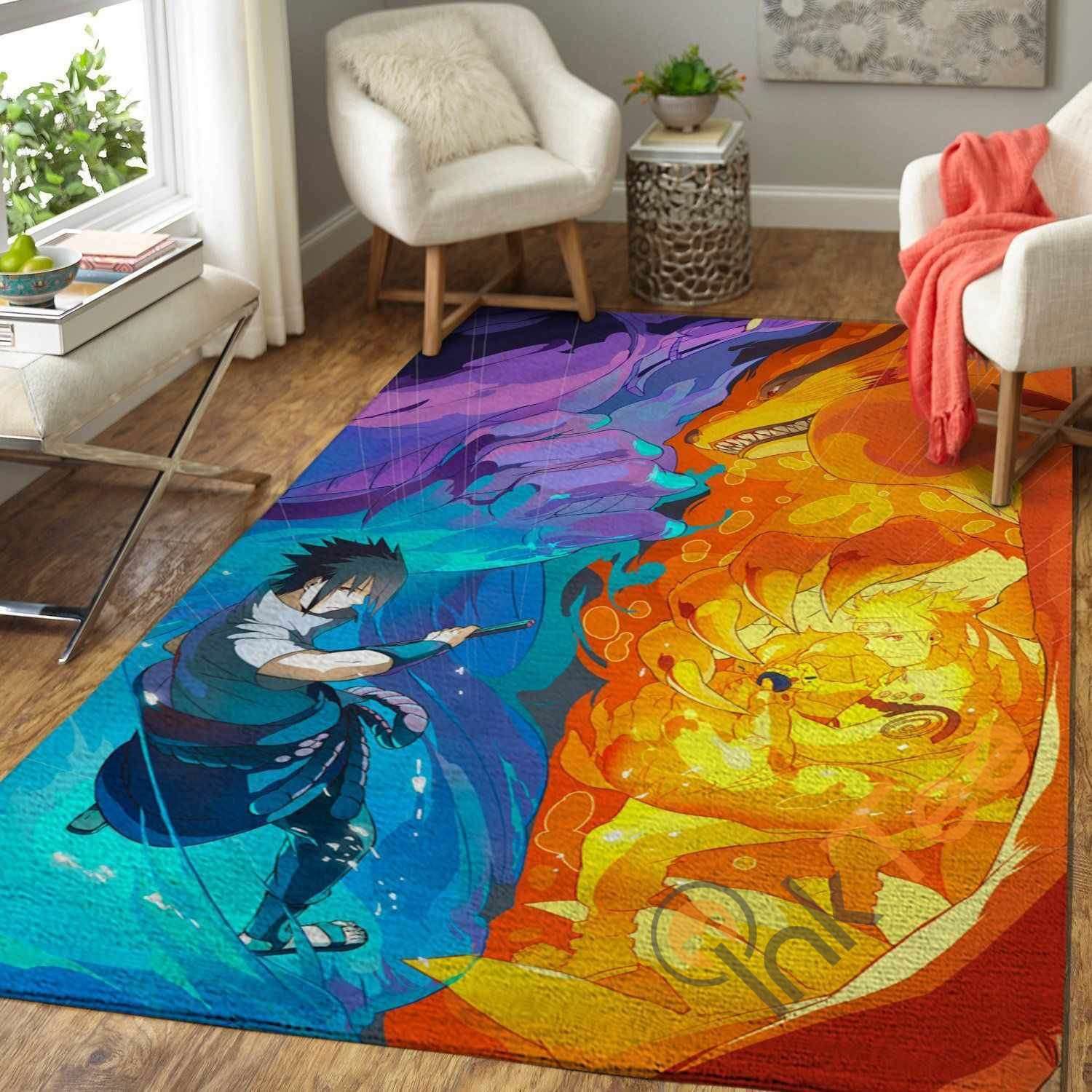 Naruto Vs Sasuke Area Rug 7 Naruto Vs Sasuke Area Rug