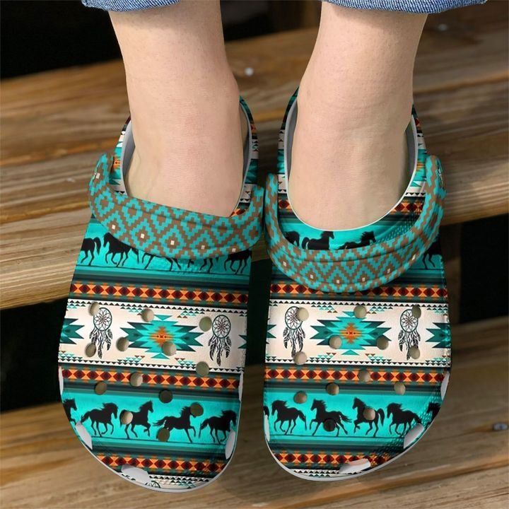 Native American Pattern Crocs Clog Shoes
