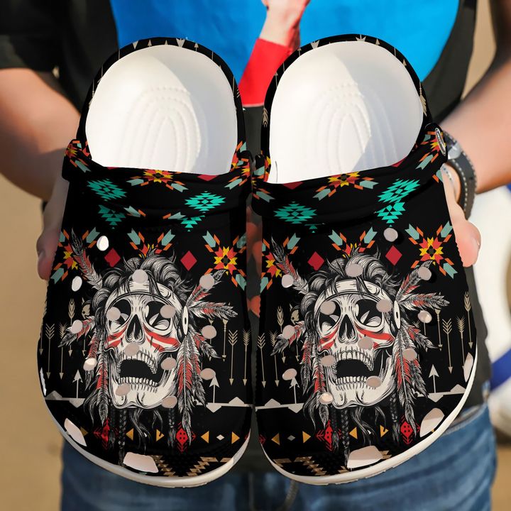 Native Skull Crocs Clog Shoes