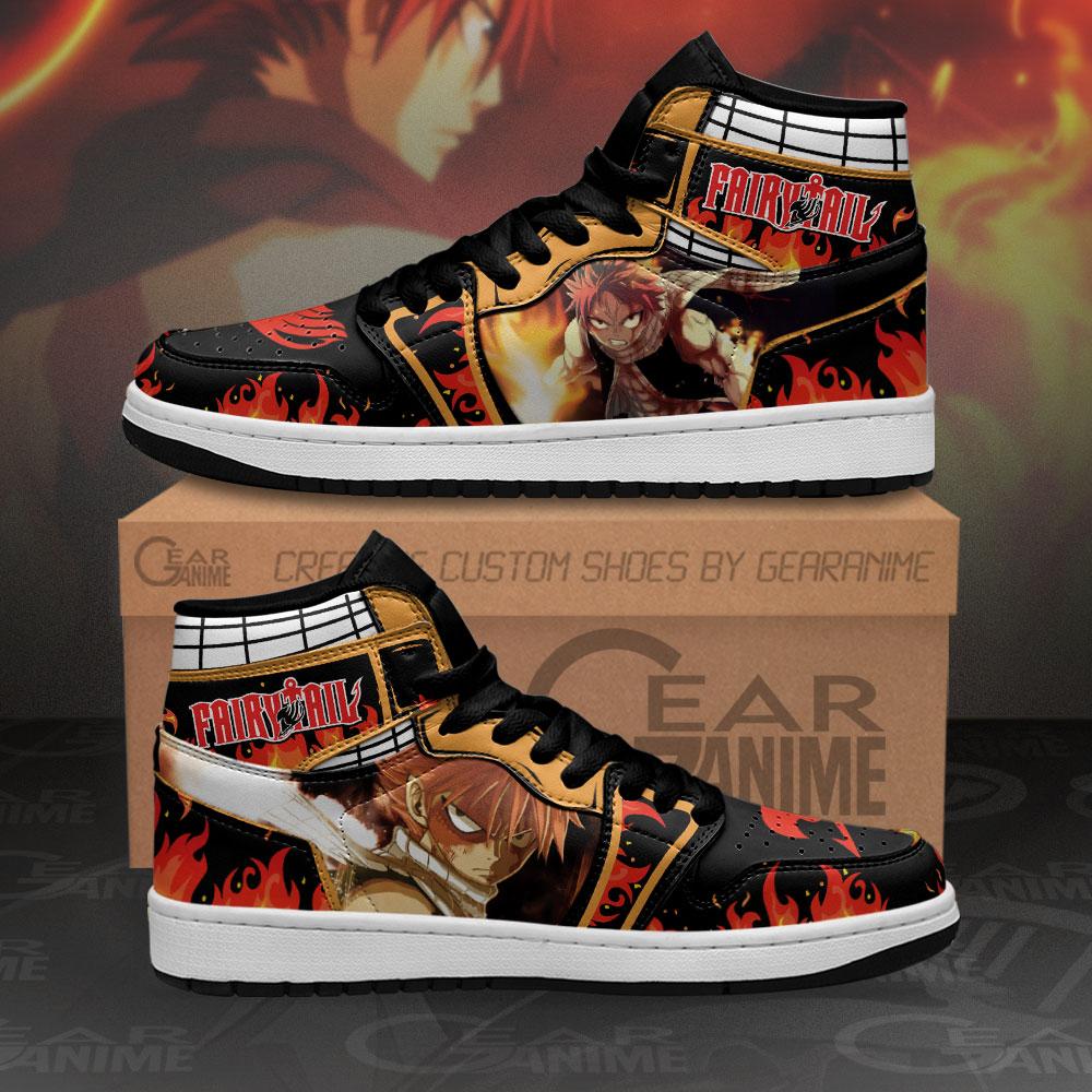 Natsu Dragneel Sneakers Fairy Tail Anime Air Jordan Shoes