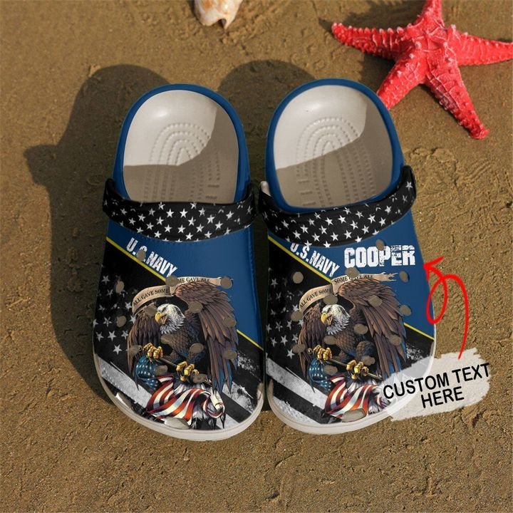 Navy Eagle Crocs Clog Shoes