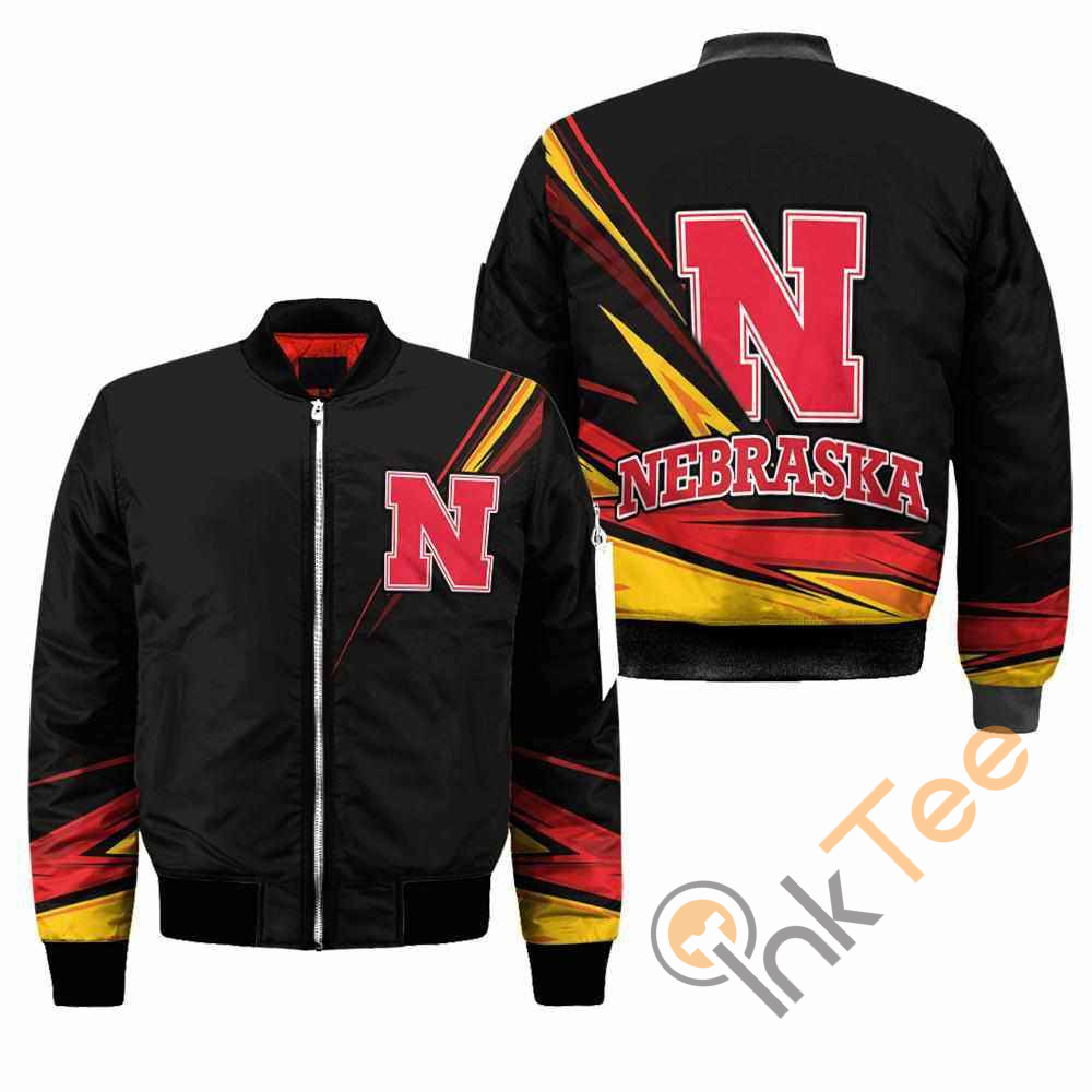 Nebraska Cornhuskers NCAA Black Apparel Best Christmas Gift For Fans Bomber Jacket