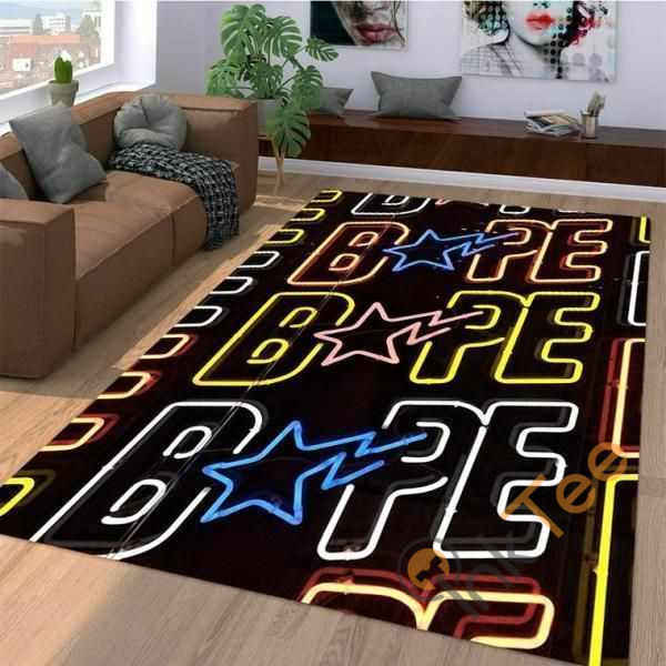 Neon Light Bape Area Rug