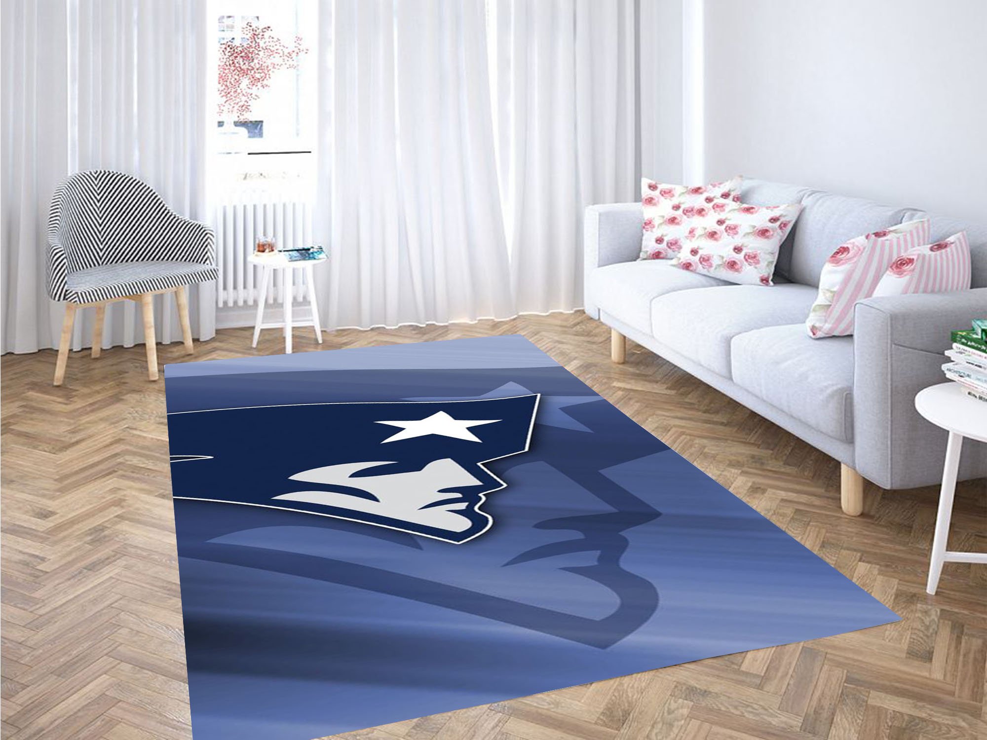 New England Patriots Wallpaper Carpet Rug
