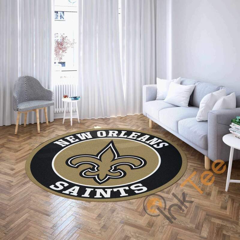 New Orleans Saints Round Carpet Nfl Football Rug