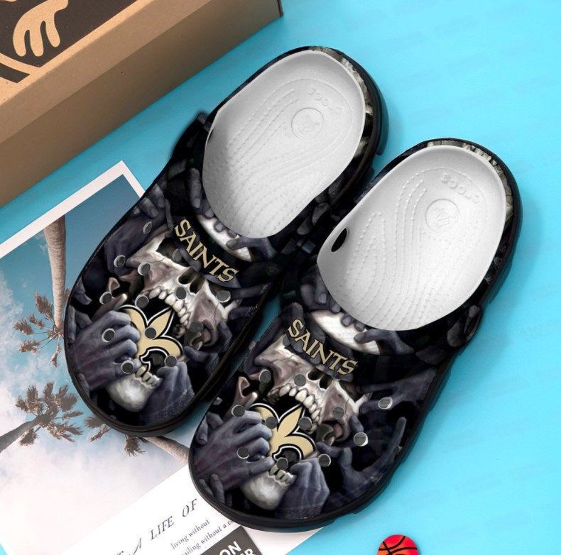 New Orleans Saints Skulll Crocband Nfl Skull Crocs Clog Shoes 4 New Orleans Saints Skulll Crocband Nfl Skull Crocs Clog Shoes
