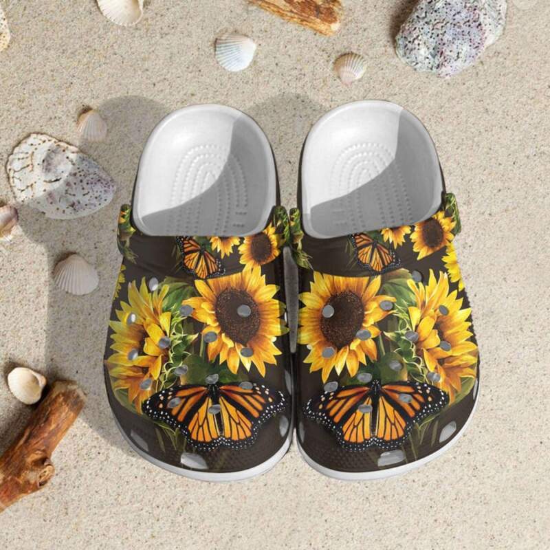 New Sunflowers Crocs Clog Shoes