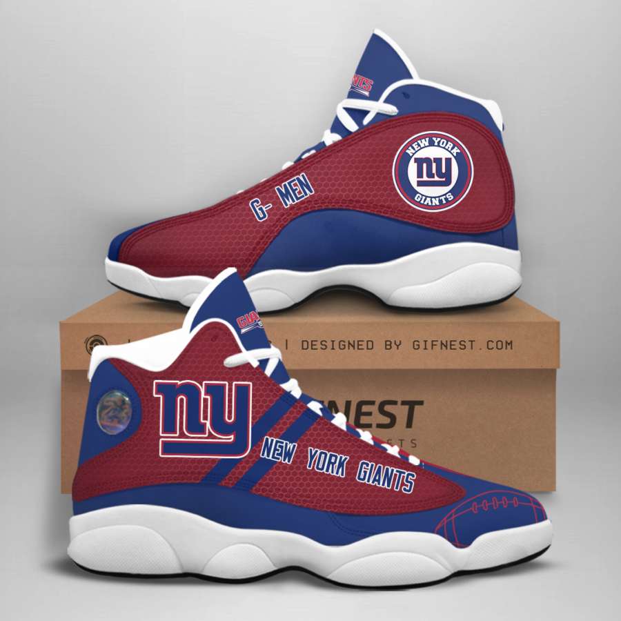 New York Giants Custom Air Jordan Shoes