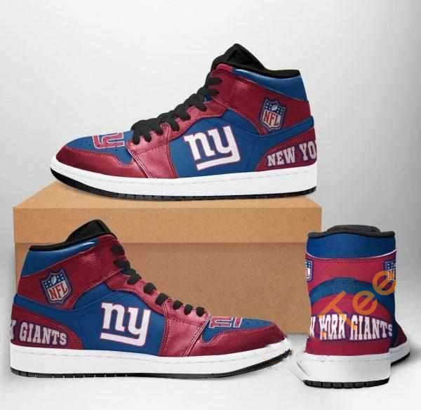 New York Giants Nfl Football Custom Air Jordan Shoes