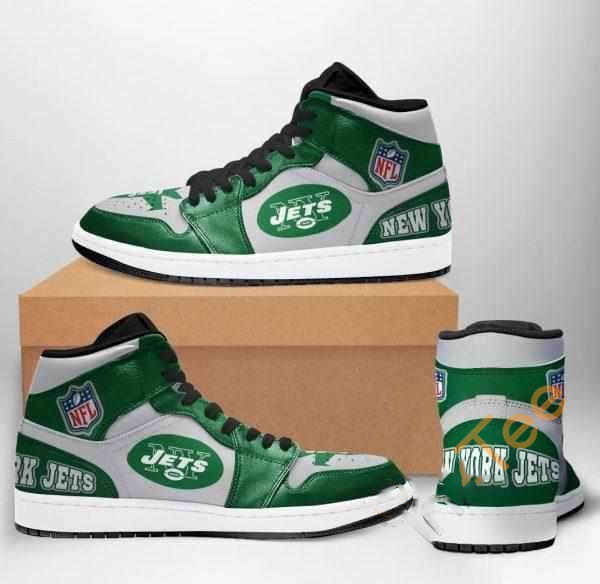 New York Jets Nfl Football Custom Air Jordan Shoes