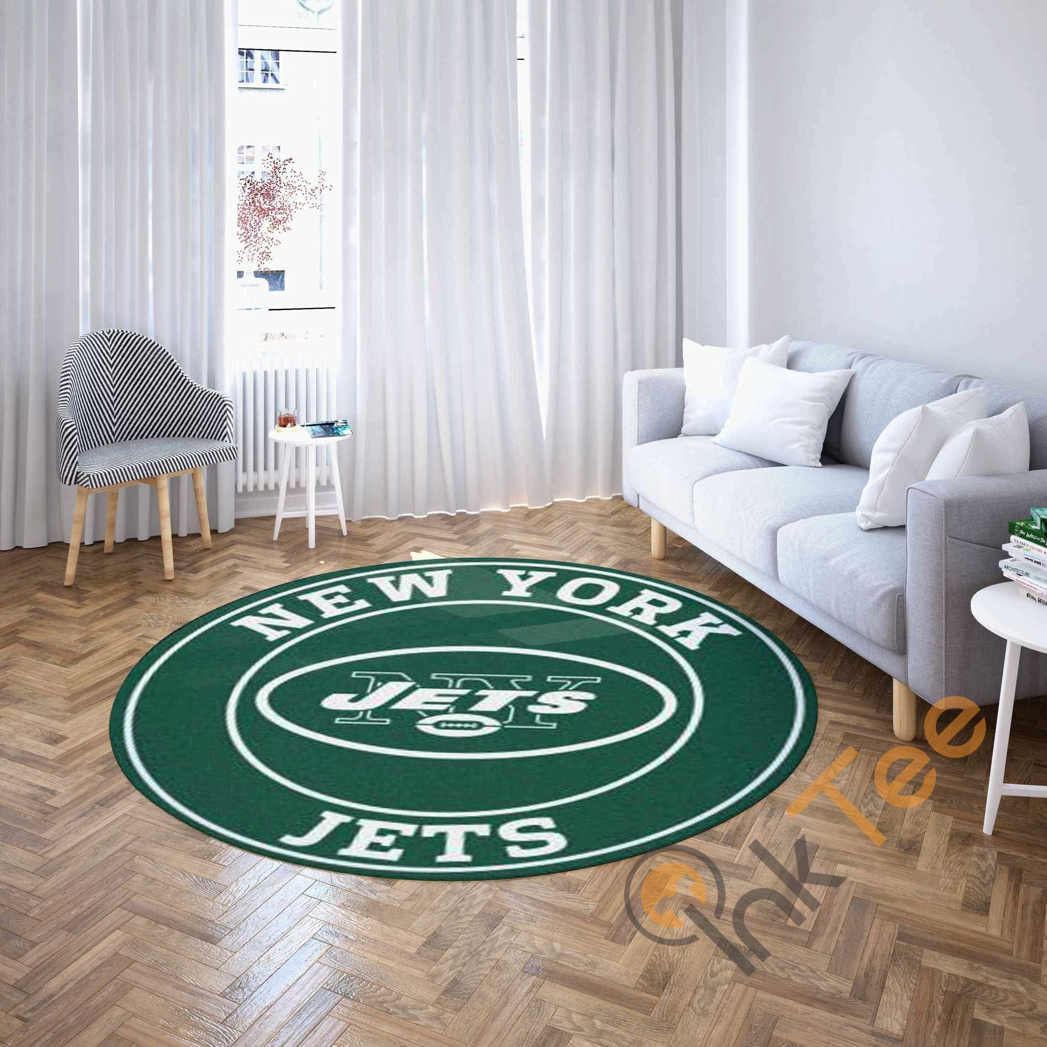 New York Jets Round Carpet Nfl Football Rug 2 New York Jets Round Carpet Nfl Football Rug