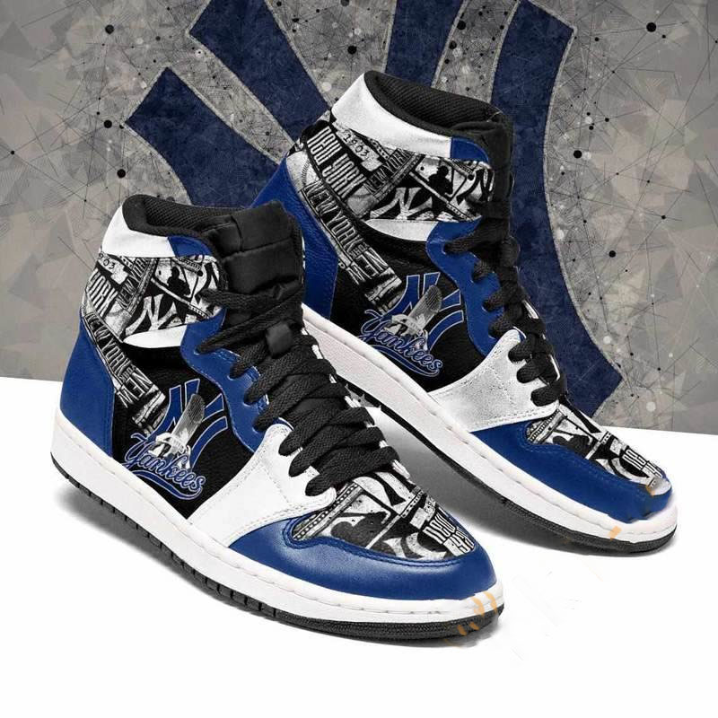 New York Yankees Mlb Baseball Custom Air Jordan Shoes 4 New York Yankees Mlb Baseball Custom Air Jordan Shoes