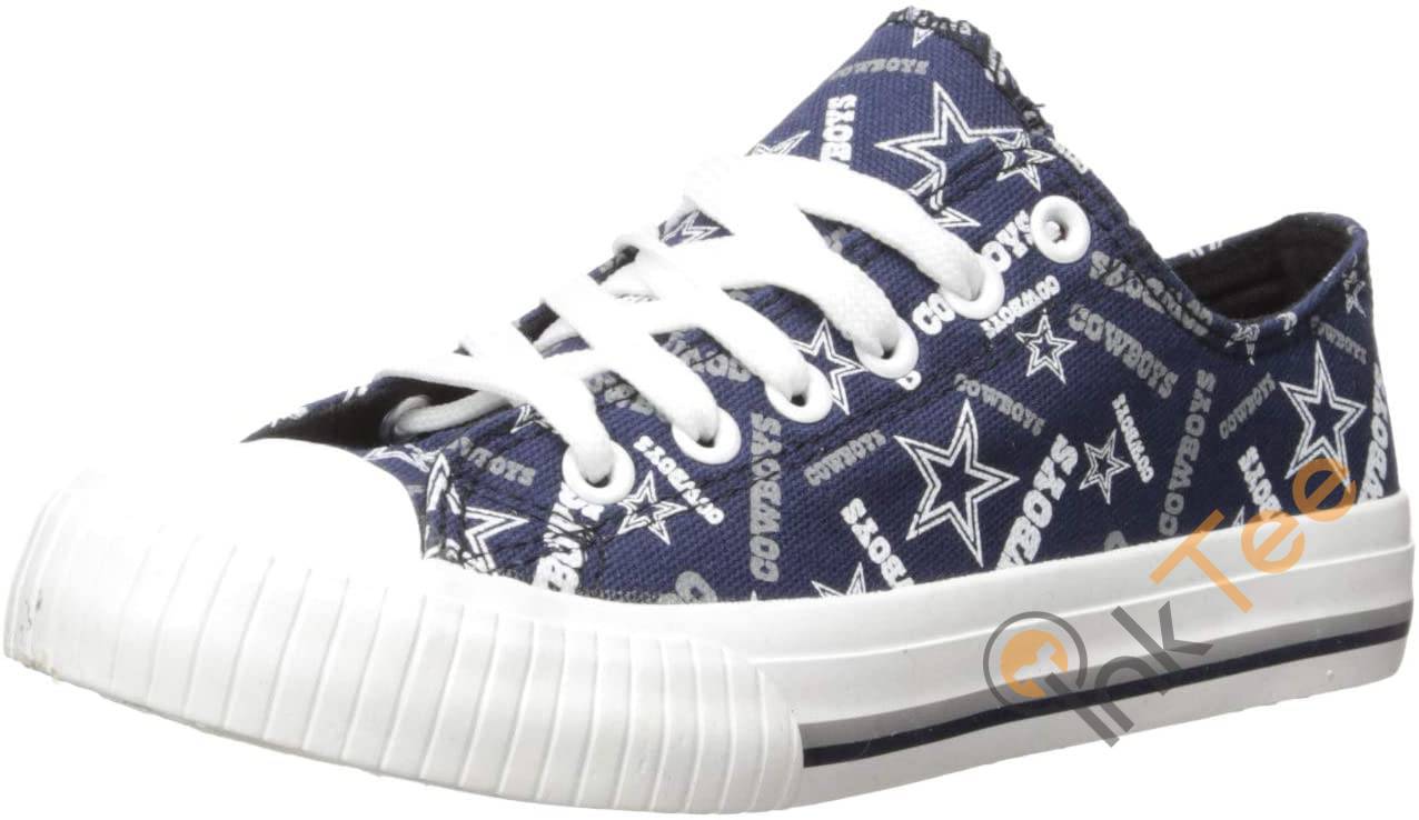 NFL Dallas Cowboys Seamless Pattern Low Top Shoes