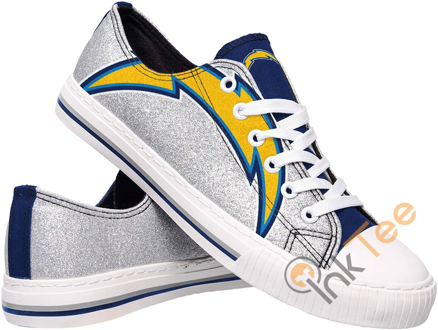 NFL Los Angeles Glitter Background Low Top Shoes