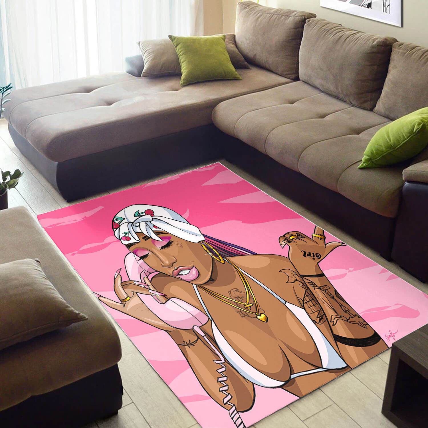 Nice African Beautiful American Black Art Melanin Woman Style Carpet Themed Home Rug 2 Nice African Beautiful American Black Art Melanin Woman Style Carpet Themed Home Rug