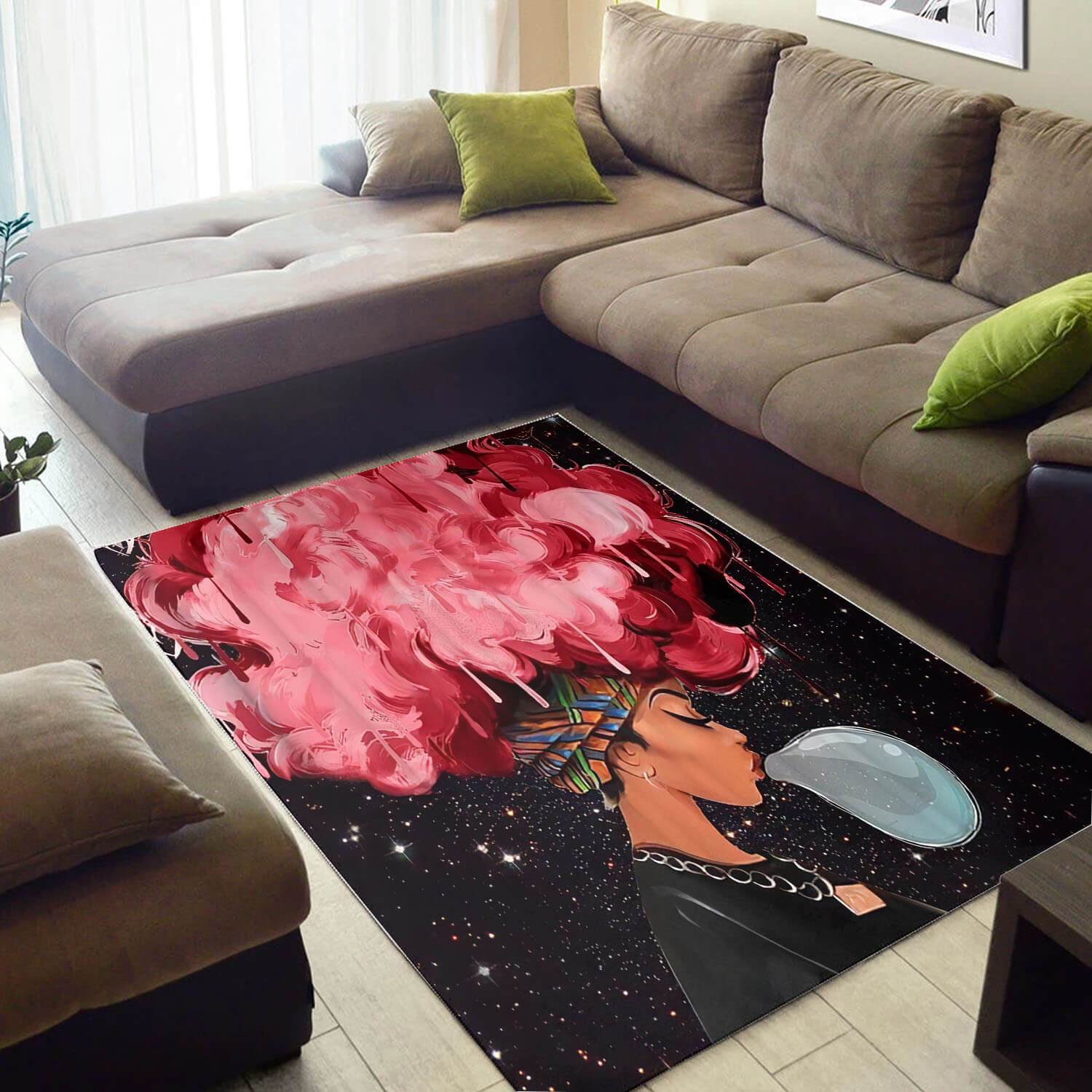 Nice African Cute American Black Art Melanin Girl Design Floor Style Rug 4 Nice African Cute American Black Art Melanin Girl Design Floor Style Rug