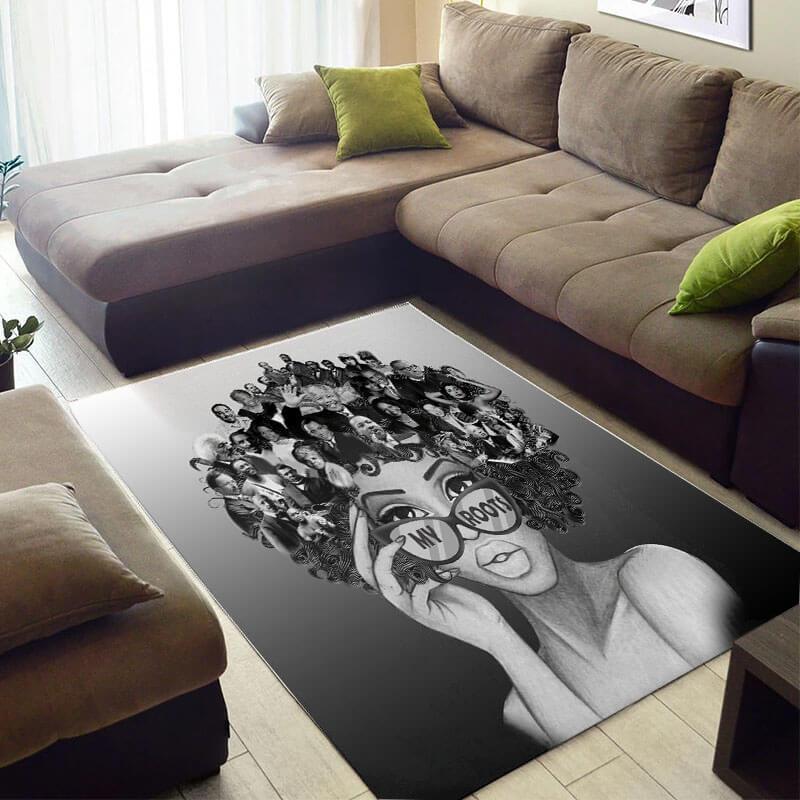Nice African Fancy Afro American Girl Style Floor House Rug 1 Nice African Fancy Afro American Girl Style Floor House Rug