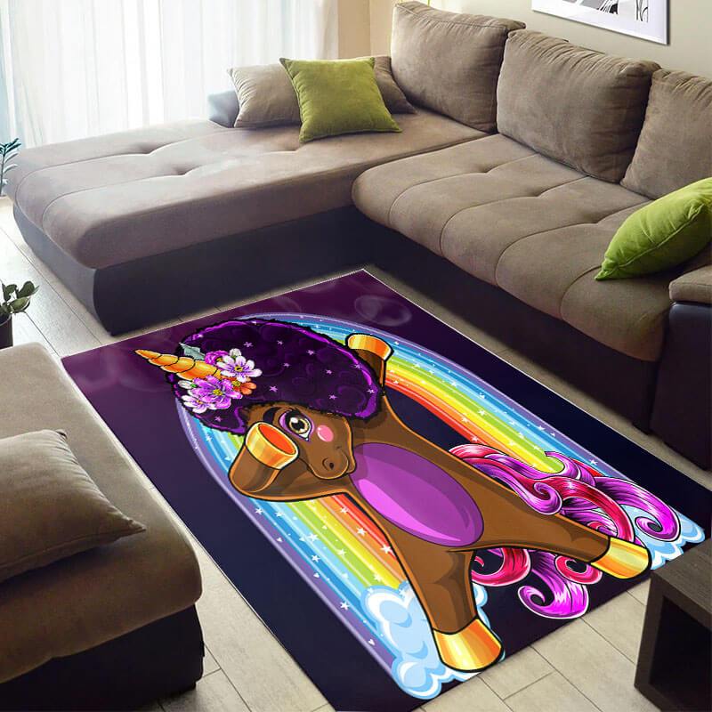 Nice African Style Beautiful Afrocentric Woman Unicorn Themed Carpet Inspired Living Room Rug 1 Nice African Style Beautiful Afrocentric Woman Unicorn Themed Carpet Inspired Living Room Rug