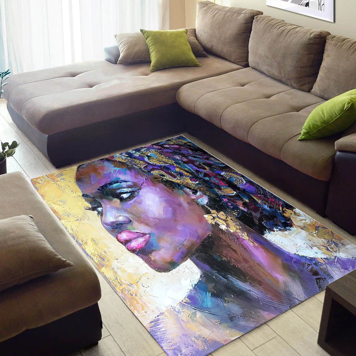Nice African Style Pretty Afrocentric Woman Large Inspired Home Rug 2 Nice African Style Pretty Afrocentric Woman Large Inspired Home Rug