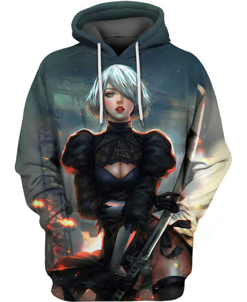 Nier Automata Hoodie 3D