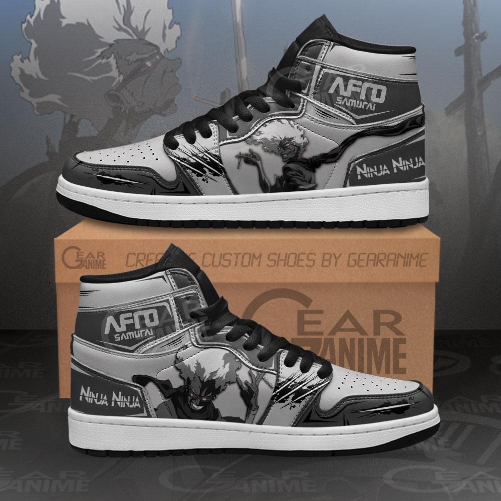 Ninja Ninja Sneakers Afro Samurai Custom Anime Air Jordan Shoes 7 Ninja Ninja Sneakers Afro Samurai Custom Anime Air Jordan Shoes