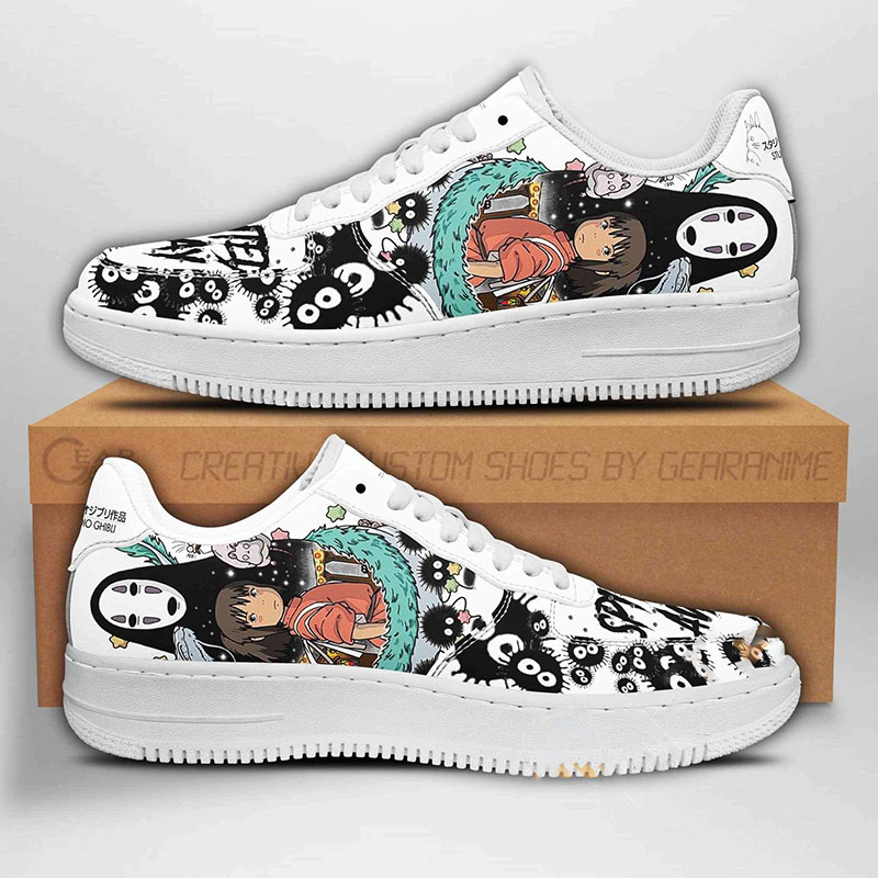 No Face Chichiro Spirited Away Anime Nike Air Force Shoes 1 No Face Chichiro Spirited Away Anime Nike Air Force Shoes
