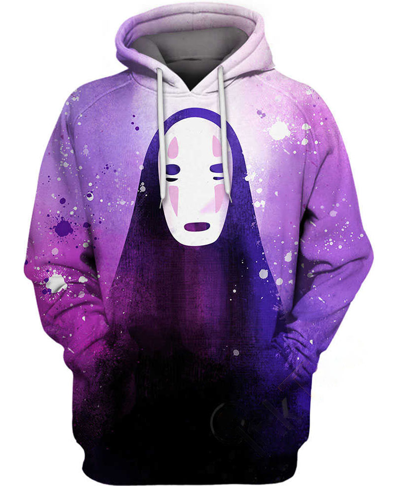 No-face Watercolor Hoodie 3D